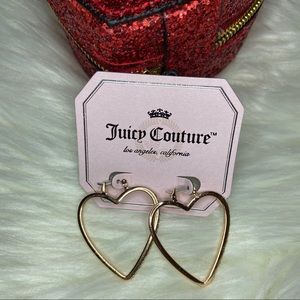 Juicy Couture Heart hoop Earrings NEW